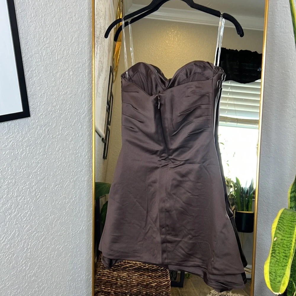 HOUSE OF CB 'Jasmine' Chocolate Draped Strapless Corset Dress NWT - Picture 7 of 10